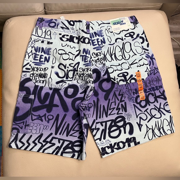 NWT - Pull & Bear x Sicko 19 Men’s Denim Shorts - Size 34 - Picture 5 of 8